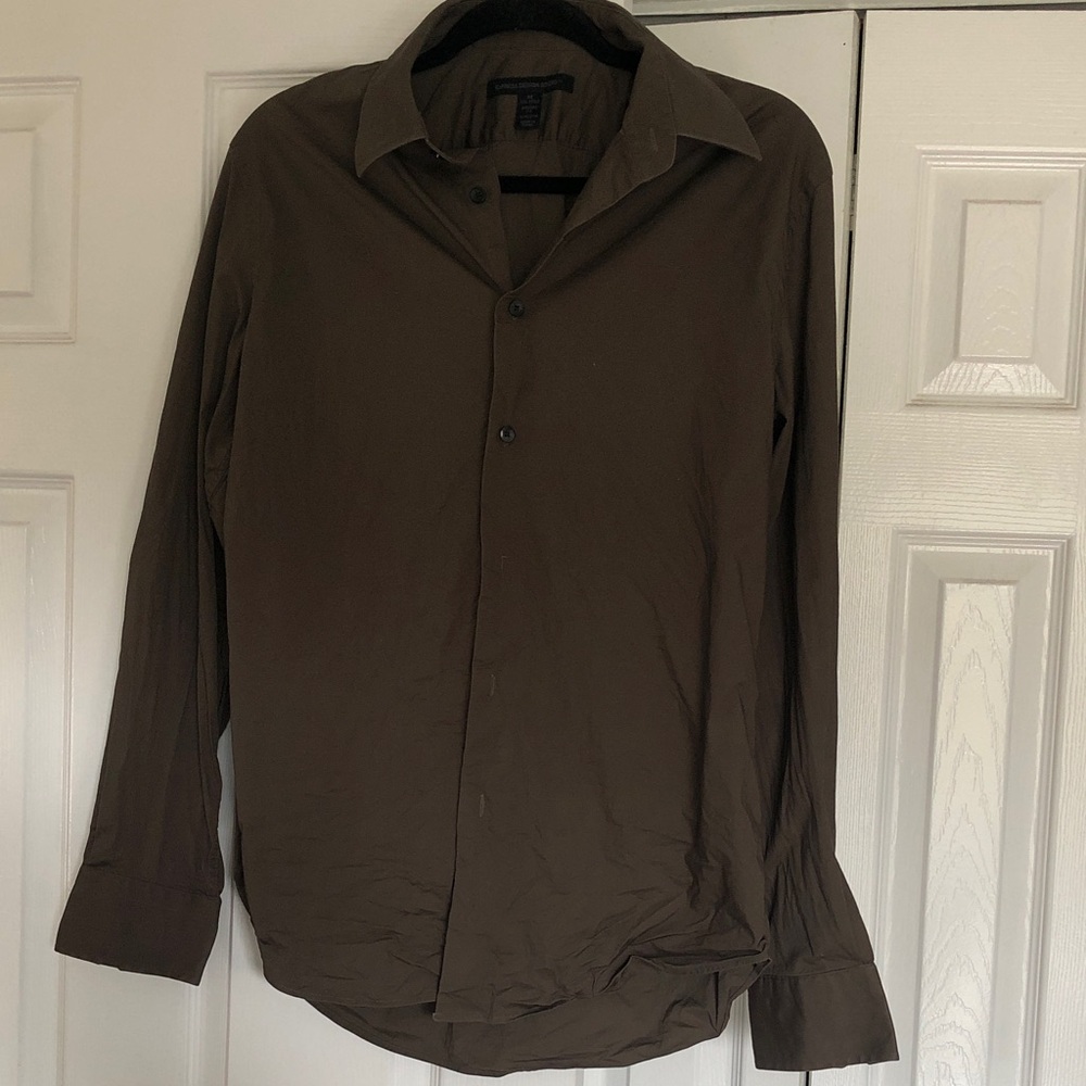 Express Modern Fit Stretch Shirt in green